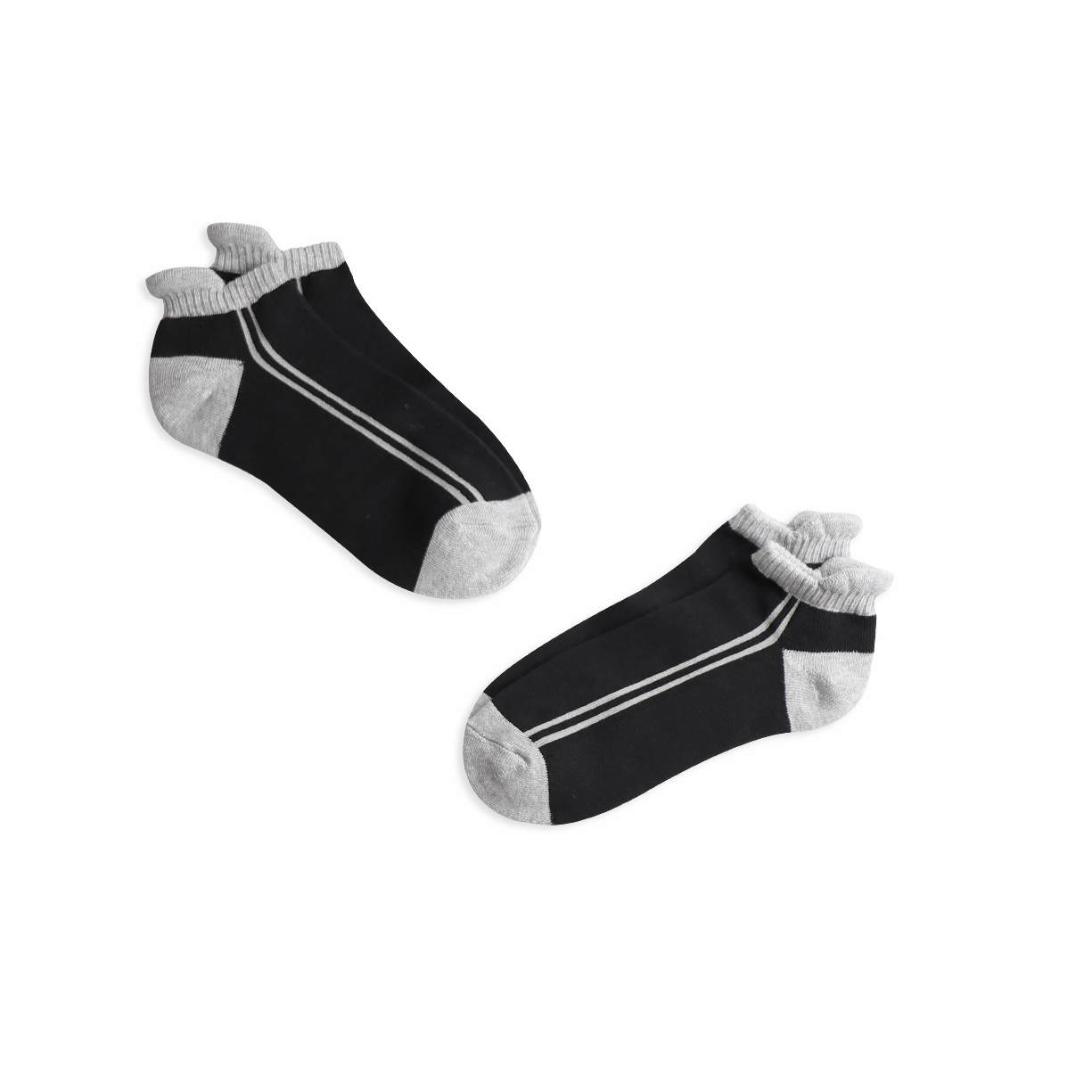 (台灣製造)中性款拚色舒適彈力短襪