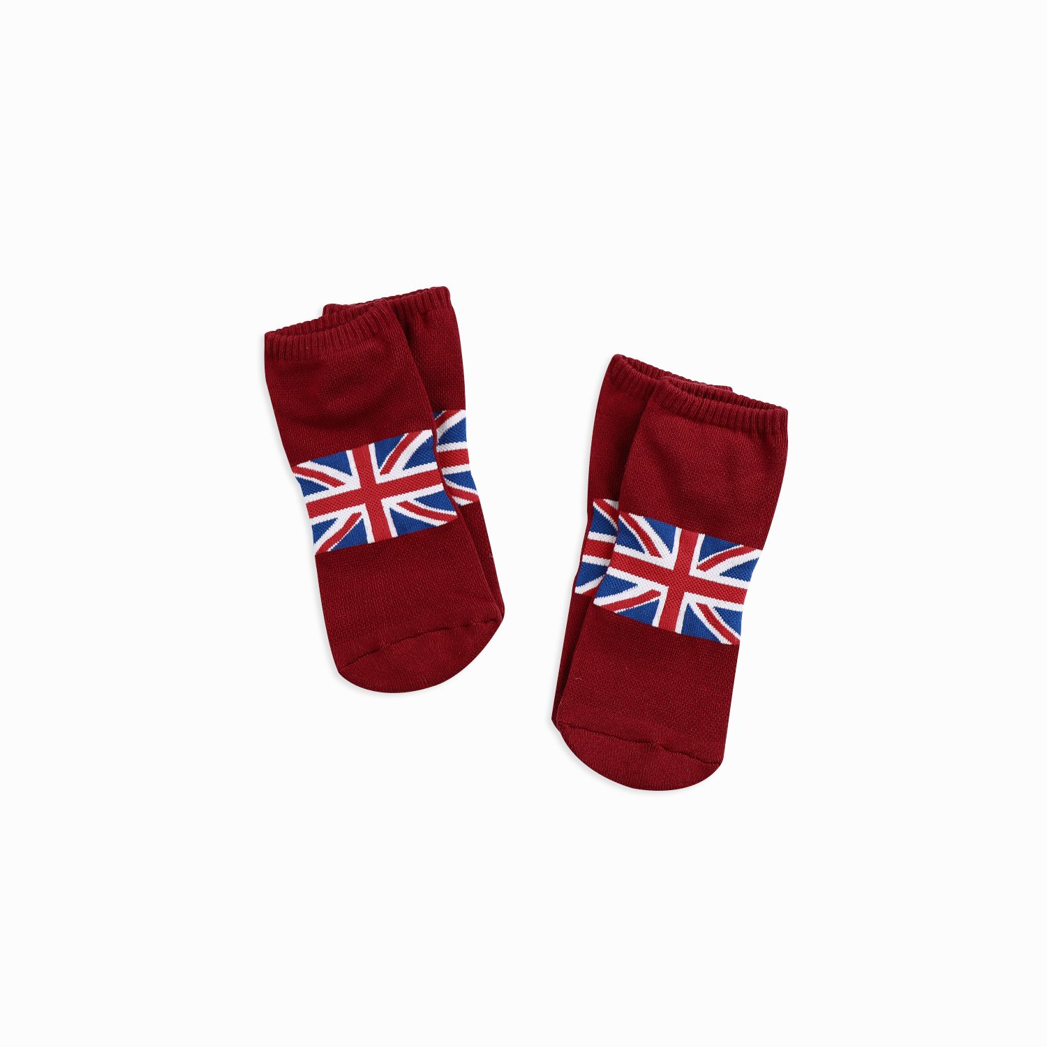 (台灣製造)休閒配色彈力舒適短襪_紅色